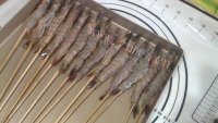 香烤蒜蓉开背虾做法图解6)