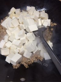 家常菜肉末豆腐做法图解5)