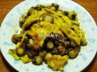 家常菜扇贝肉炒鸡蛋