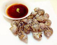 美味的白灼花螺