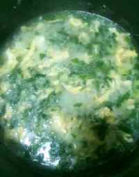 美味的青菜瘦肉粥