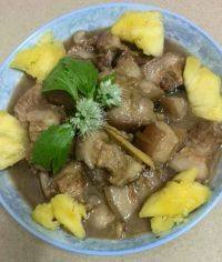 美味的啤酒五花肉