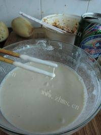 口感饱满的酥炸藕盒做法图解4)