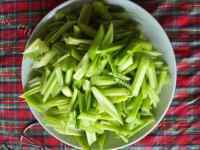 家常菜芹菜炒肉做法图解1)