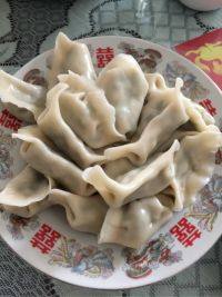 自己做的韭菜猪肉饺子