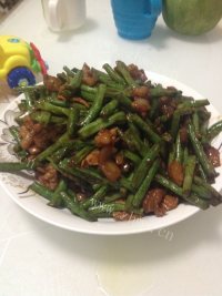 家常豆角炒肉做法图解8)