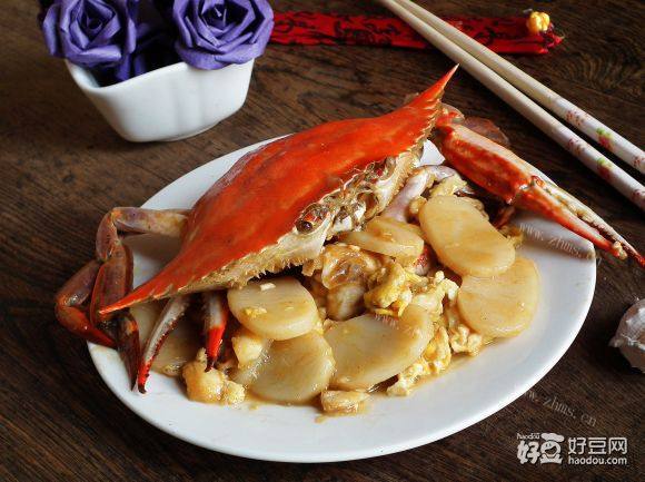 梭子蟹炒年糕