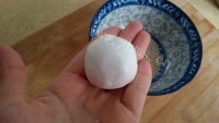 自制芝麻糯米饼做法图解5)