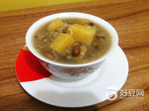 红薯绿豆粥
