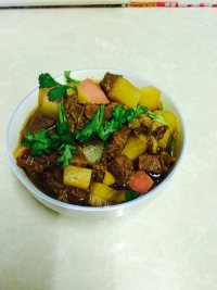 香喷喷的牛肉炖萝卜做法图解9)