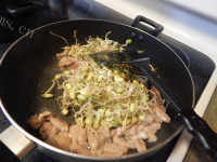 家常菜豆芽炒肉做法图解5)