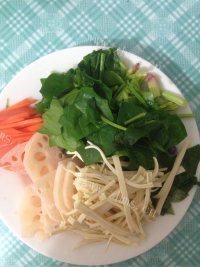 可口的莲藕百叶粉做法图解3)