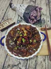 色泽鲜亮的鸡肉炖粉条做法图解10)