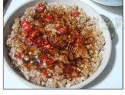 自制肉盖香芋钵做法图解7)
