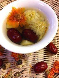 美味的菊花水果茶做法图解10)
