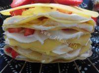 「DIY美食」草莓千层蛋糕做法图解15)