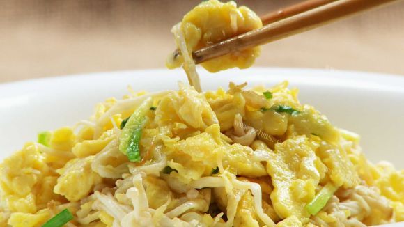 DIY金针菇炒鸡蛋