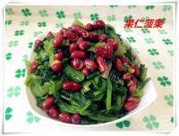 家常果仁菠菜做法图解7)