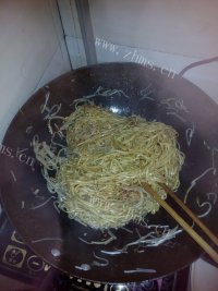 美味的豆芽炒面