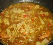 自己做的海鲜咖喱饭