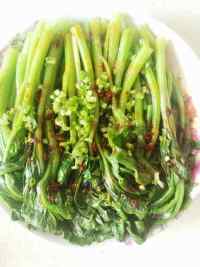 家常菜油淋菜心做法图解7)