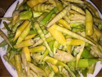 美味的石门腊肉炒箭笋做法图解4)