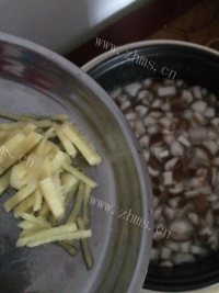 早餐菠菜香菇瘦肉粥做法图解11)