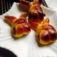 小兔子面包做法图解9)