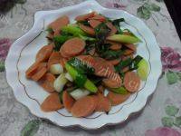 简易蒜苗炒火腿