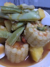 土豆玉米炖豆角