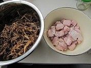 干豇豆烧肉做法图解1)