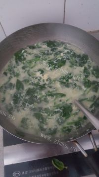 菠菜鸡蛋汤做法图解5)