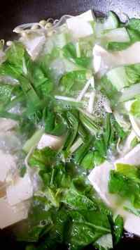 鲜美的豆芽豆腐菜苔汤做法图解10)