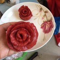 自制玫瑰馒头