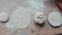 烫面荠菜盒子做法图解3)