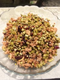 家常菜酸豇豆炒肉末