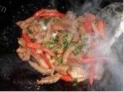 美味的杭椒耗油牛柳