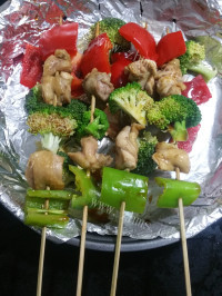 自制香烤鸡肉串做法图解12)