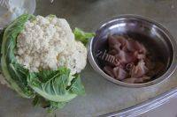 鲜香的花菜炒肉片做法图解1)