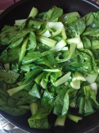 素菜蒜泥炒青菜做法图解4)