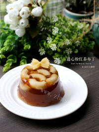 甜蜜蜜通心粉红茶布丁#百味做法图解11)