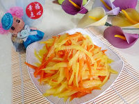 家常菜土豆丝炒胡萝卜丝