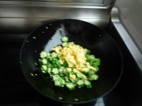 家常菜秋葵炒鸡蛋