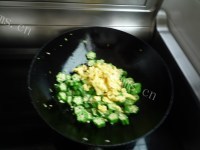 家常菜秋葵炒鸡蛋