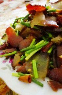 家常菜蒜薹炒腊肉