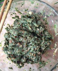 美味的香椿大肉饺做法图解3)