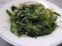 简易的菠菜炒粉丝