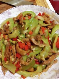 家常菜苦瓜肉片