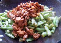 家常菜四季豆炒肉片做法图解10)