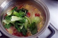 美味的青菜番茄蛋面做法图解9)